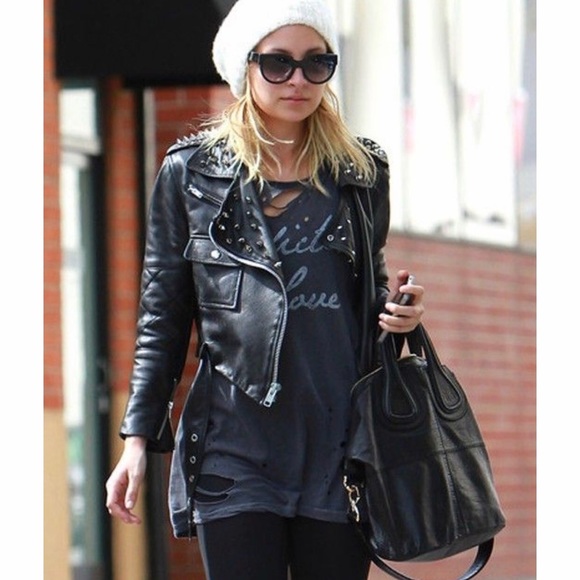 Simone studded leather jacket - Picture 3 of 3